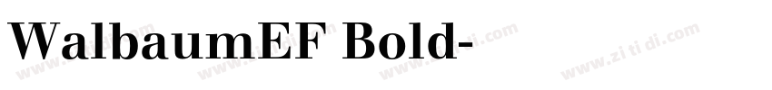 WalbaumEF Bold字体转换